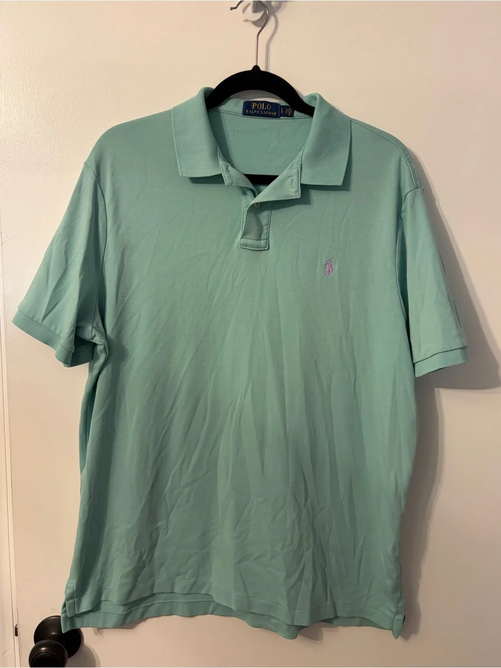 Ralph Lauren Polo Shirt in Mint Green with Embroidered Pony